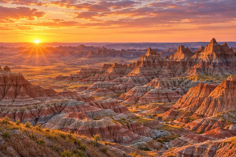 Illustrative scene inspired by Badlands National Park