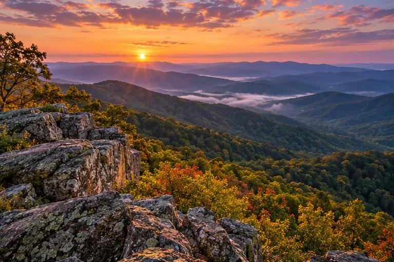 Illustrative scene inspired by Shenandoah National Park