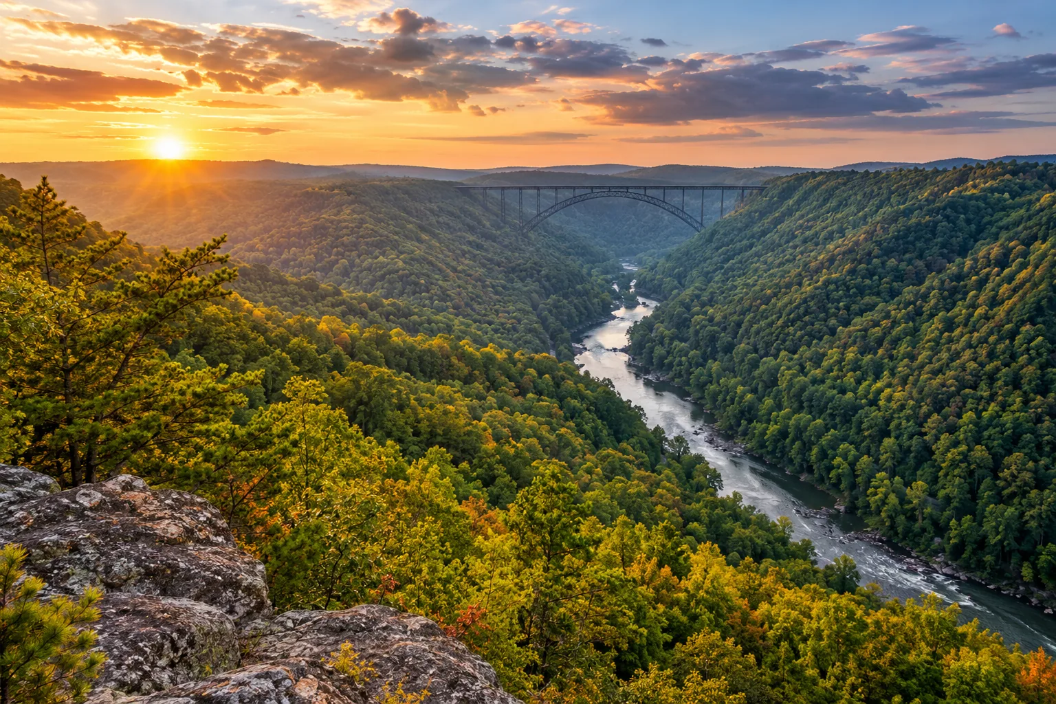 Illustrative landscape inspired by West Virginia
