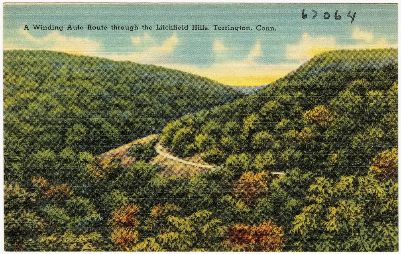 Litchfield Hills — A Winding Auto Route through the Litchfield Hills, Torrington, Conn (67064)