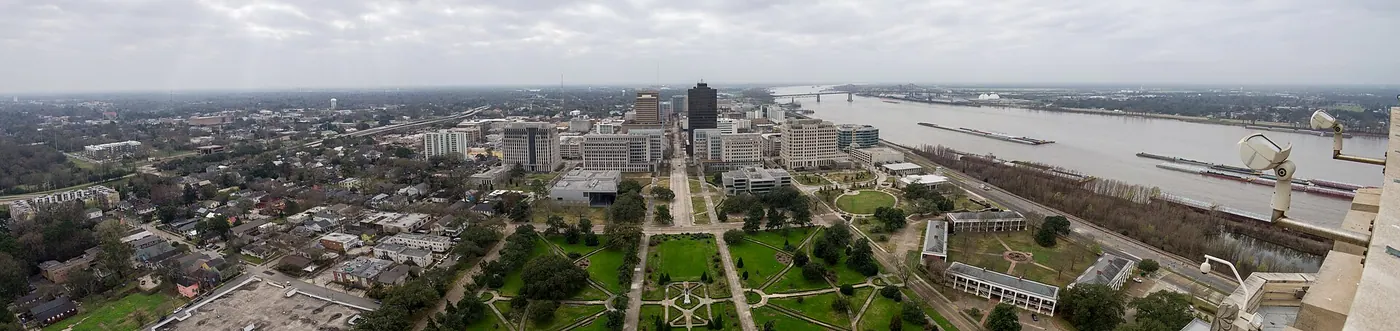 Baton Rouge & the Capitol — Downtown Baton Rouge from Louisiana State Capitol Building 2017