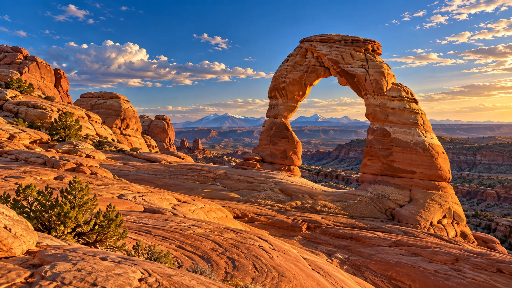 Illustrative scene inspired by Arches National Park