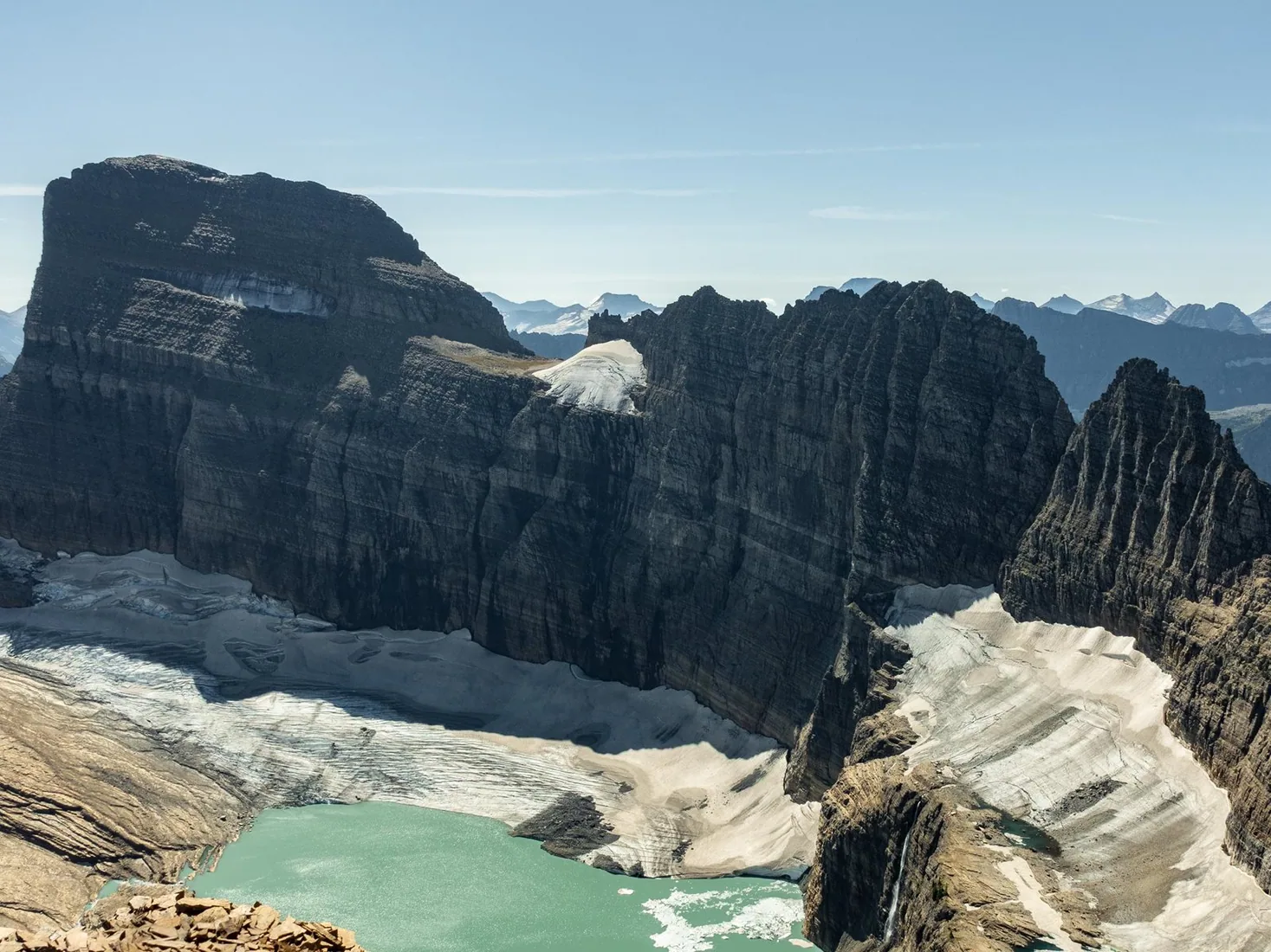 Regional landscape near Glacier National Park, Montana; not a live view of the route