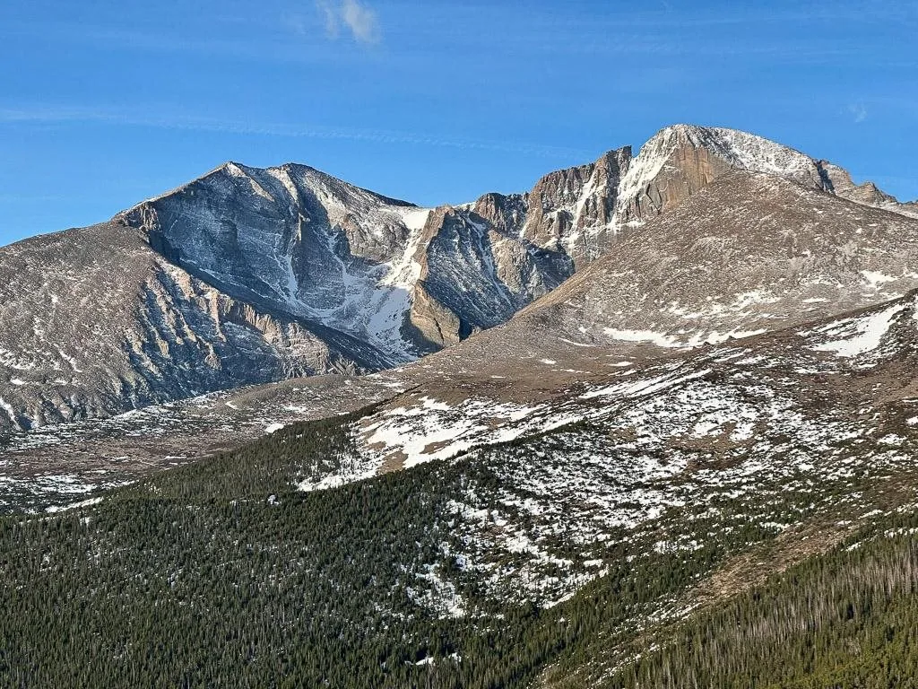 Regional landscape near Rocky Mountain National Park, Colorado; not a live view of the route