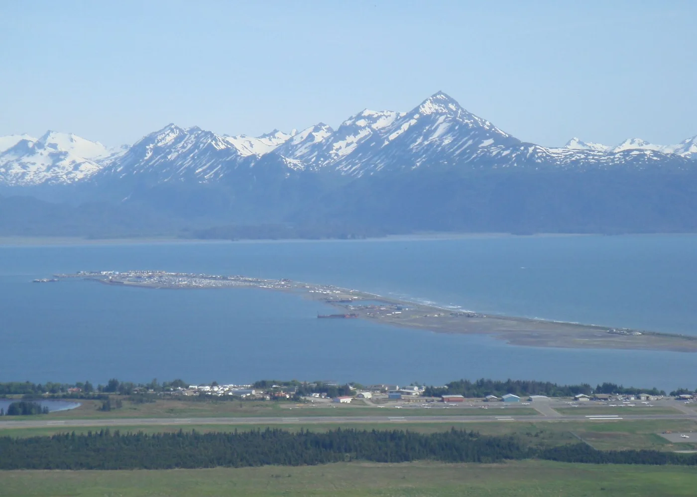 Aerial view of Homer Spit