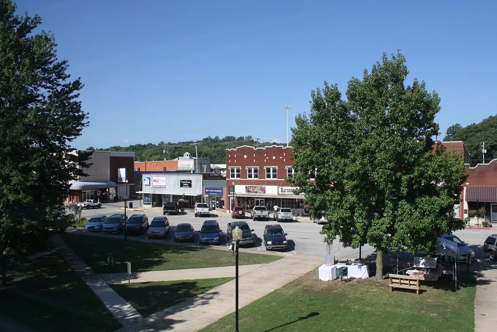 Downtown Harrison viewed from the courthouse