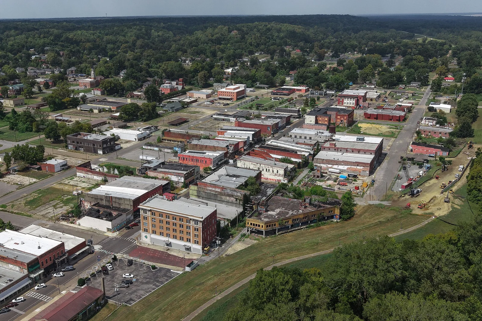 Aerial view of Helena, Arkansas