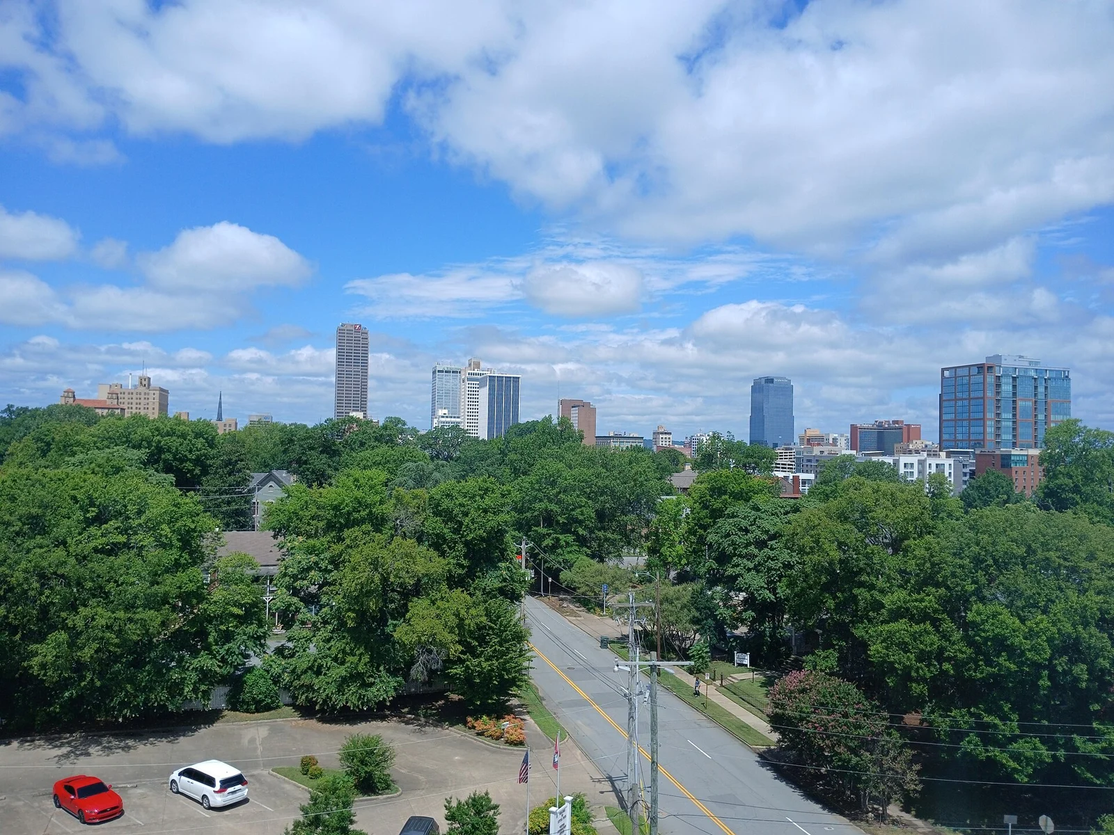 Little Rock skyline photographed in July 2024