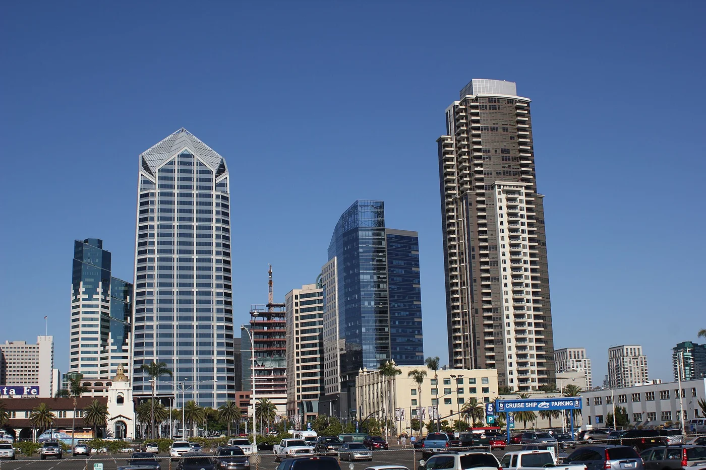 San Diego waterfront and harbor buildings