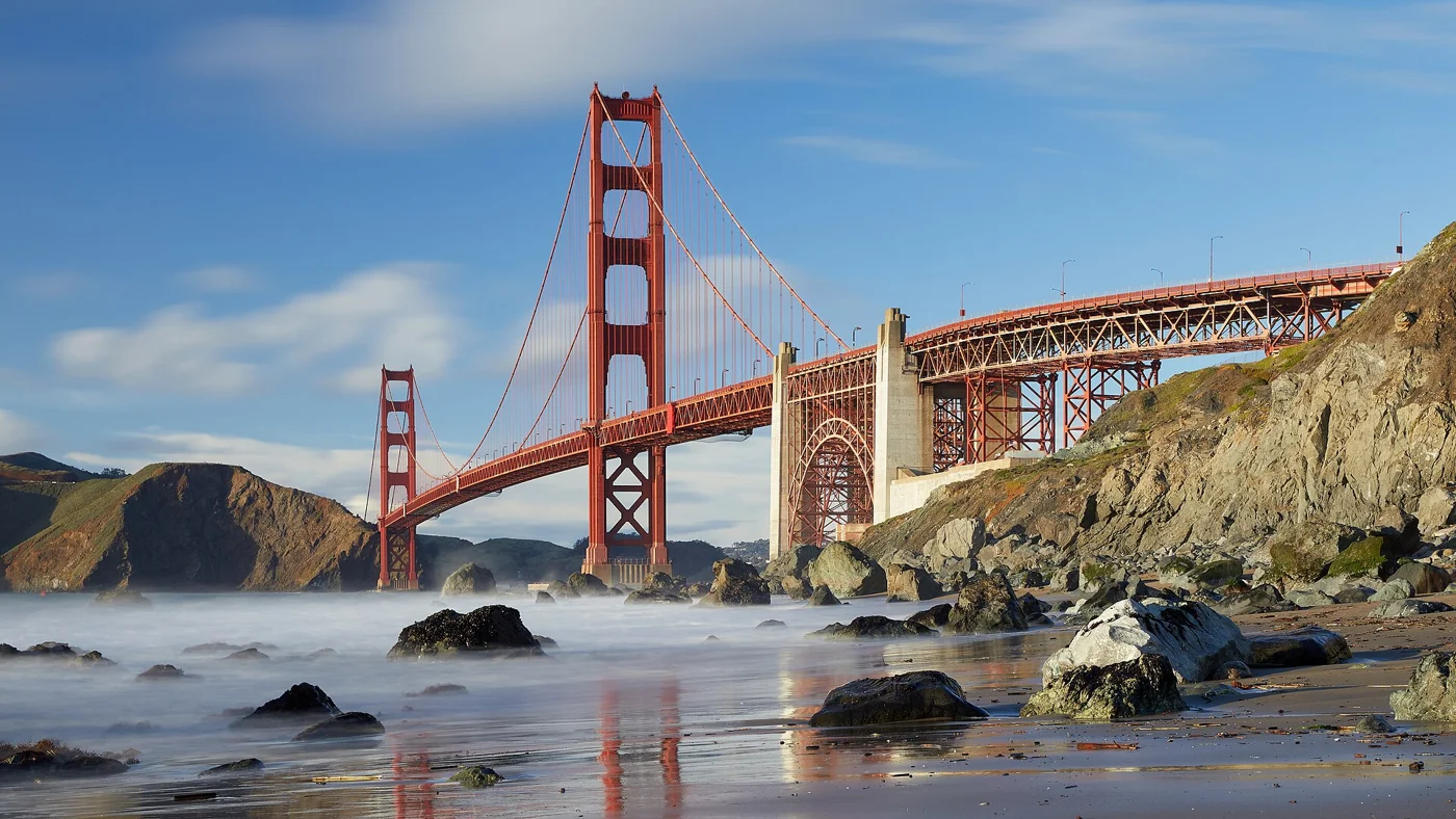Golden Gate Bridge from Marshall’s Beach in San Francisco