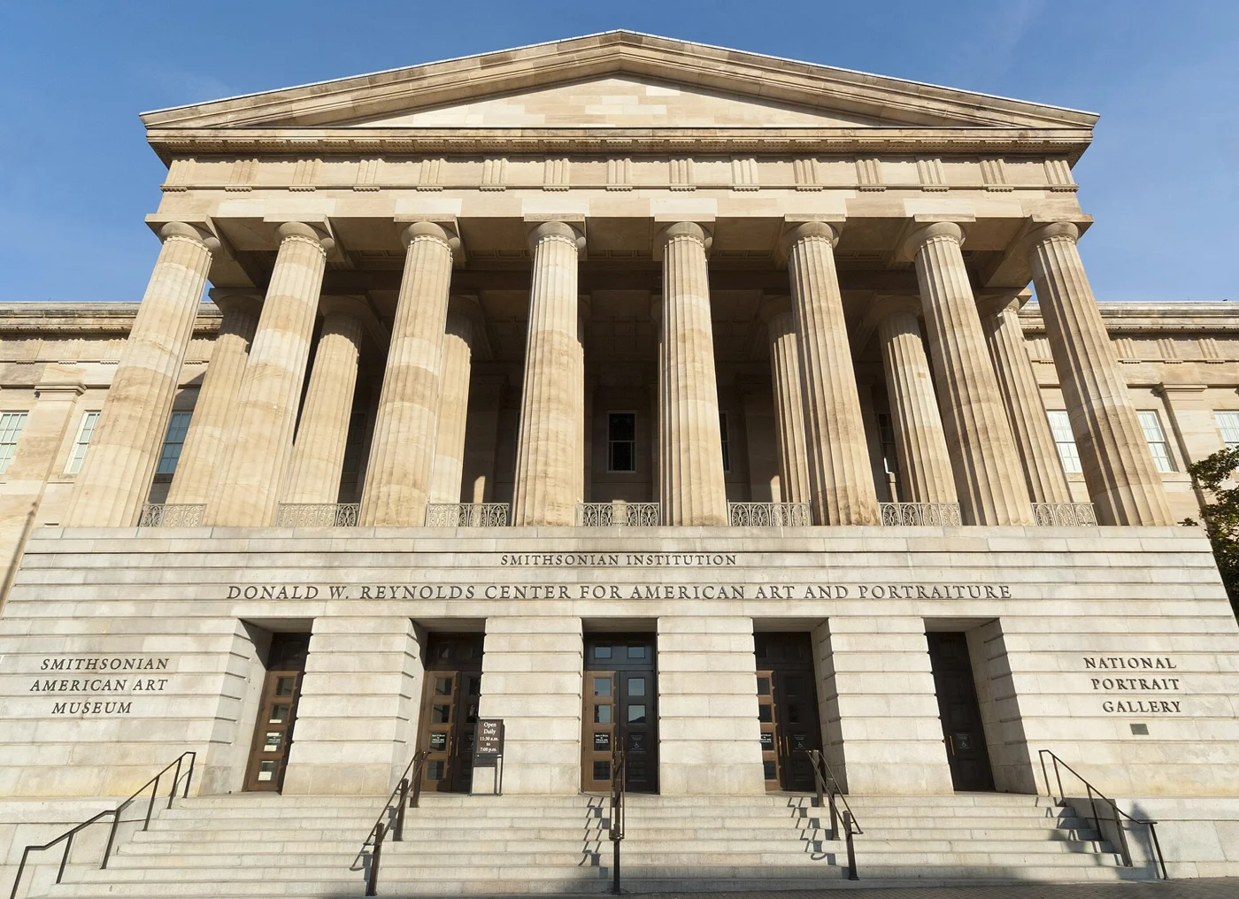 The historic Smithsonian American Art Museum and National Portrait Gallery building in Penn Quarter