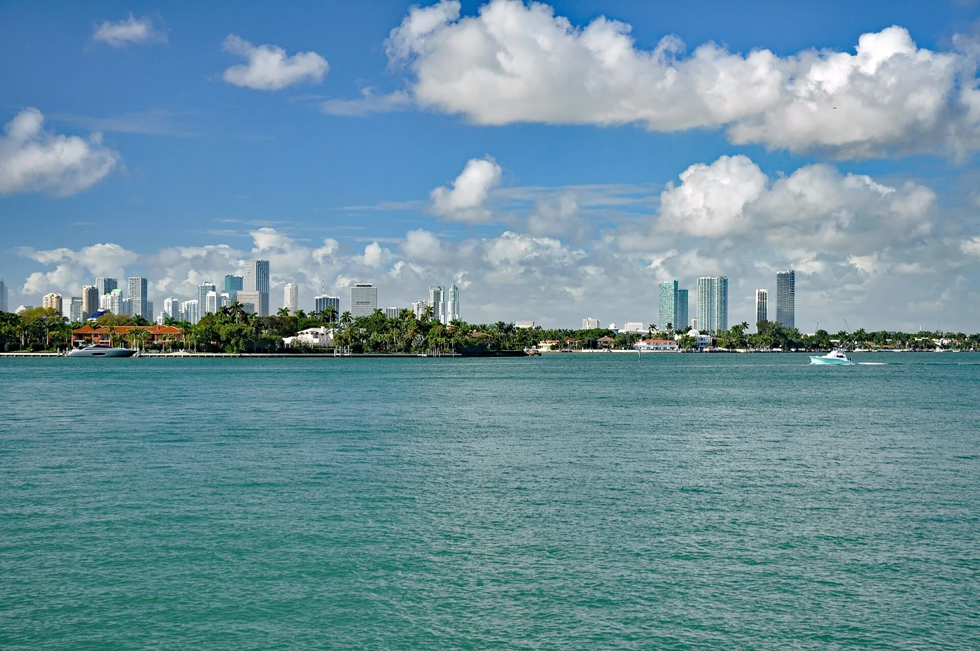 Miami skyline across Biscayne Bay