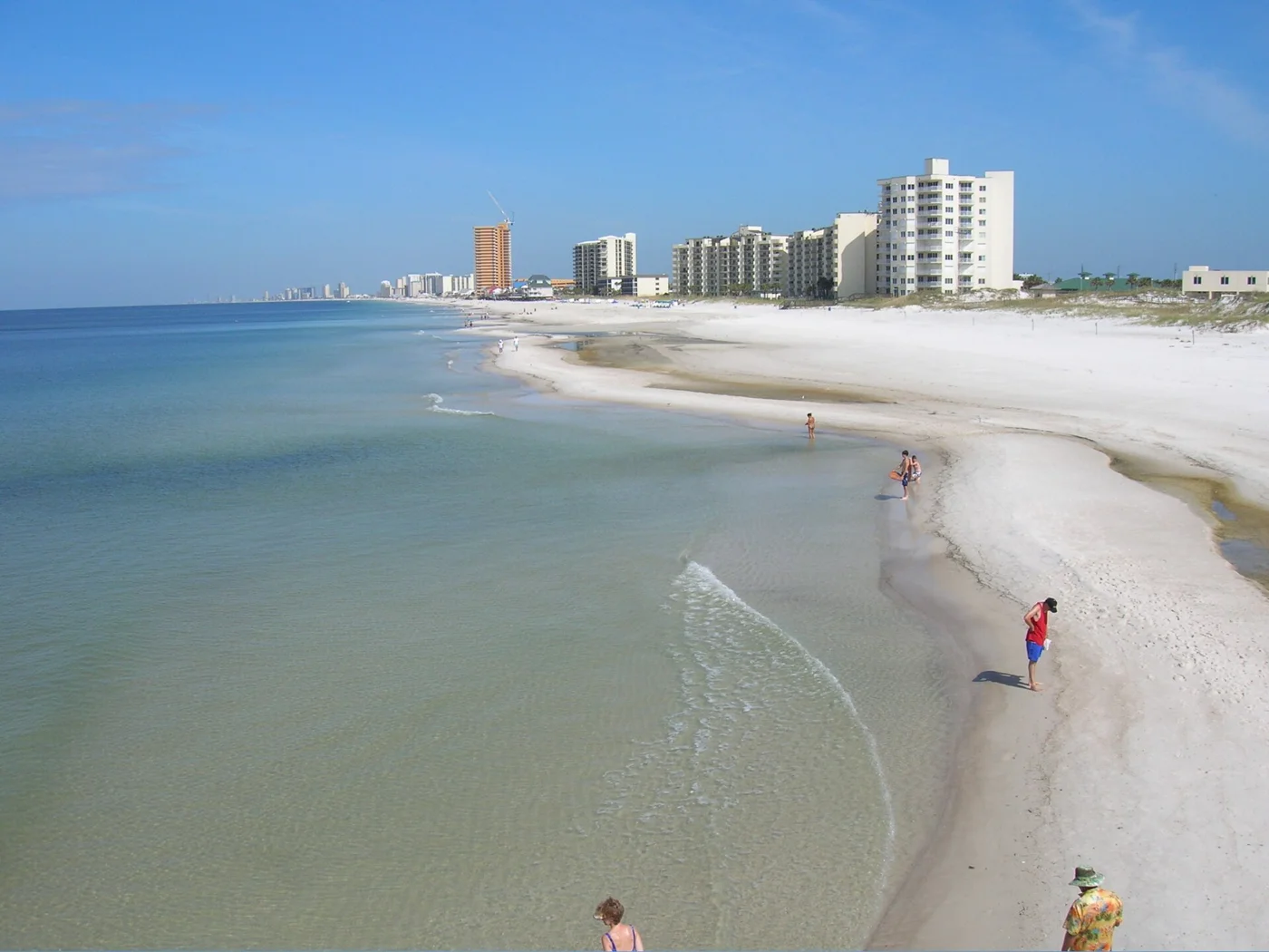 The shoreline at Panama City Beach