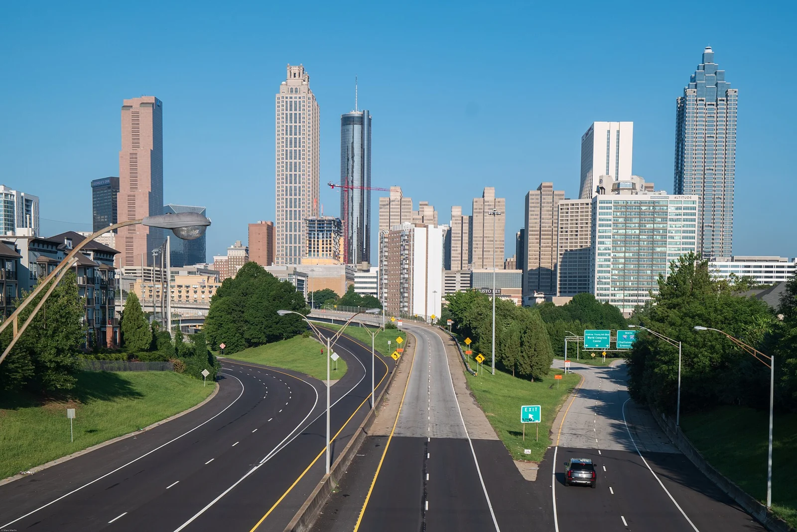 Atlanta skyline viewed from Jackson Street Bridge