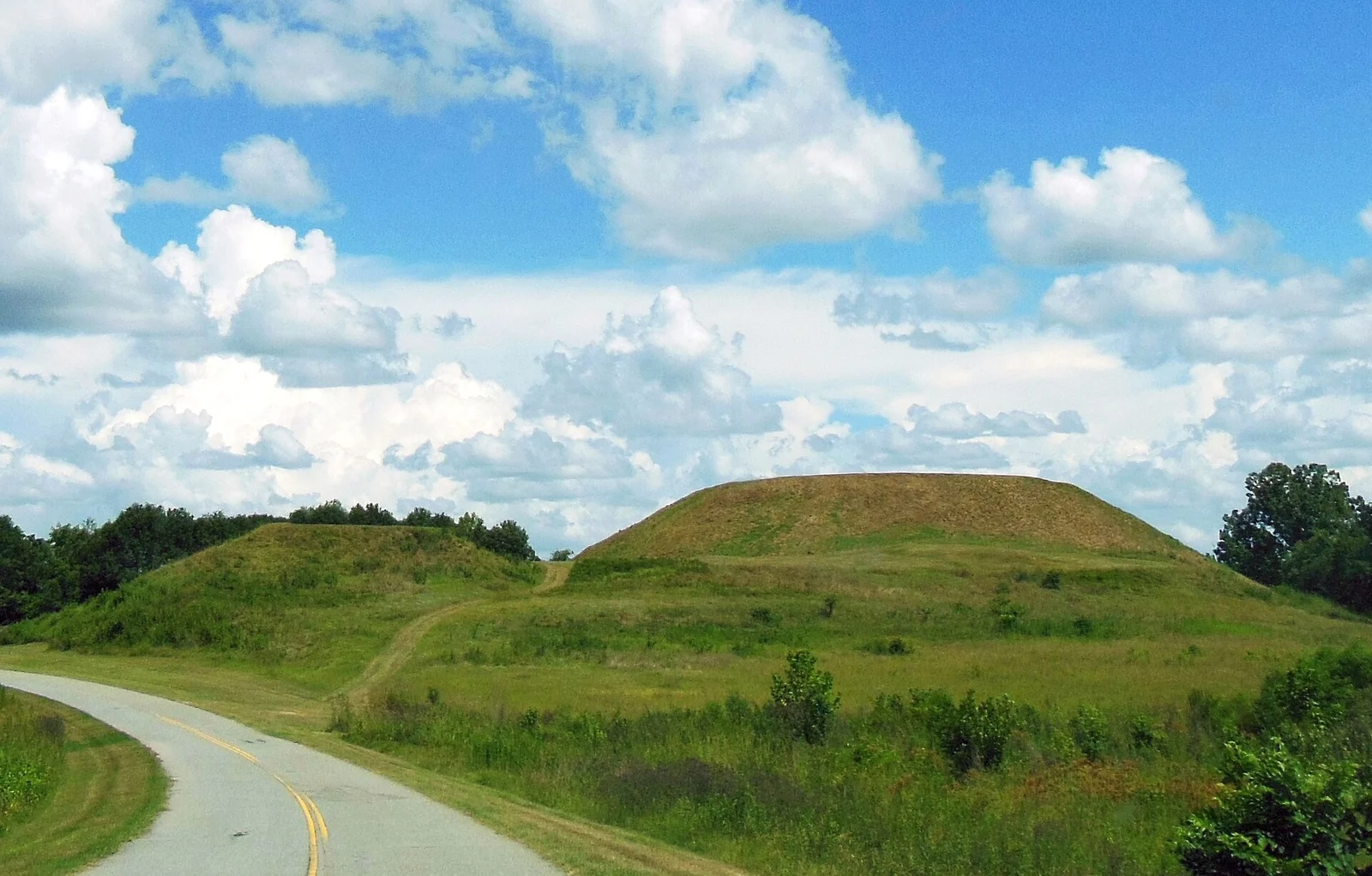 Ocmulgee Mounds landscape in Macon, Georgia