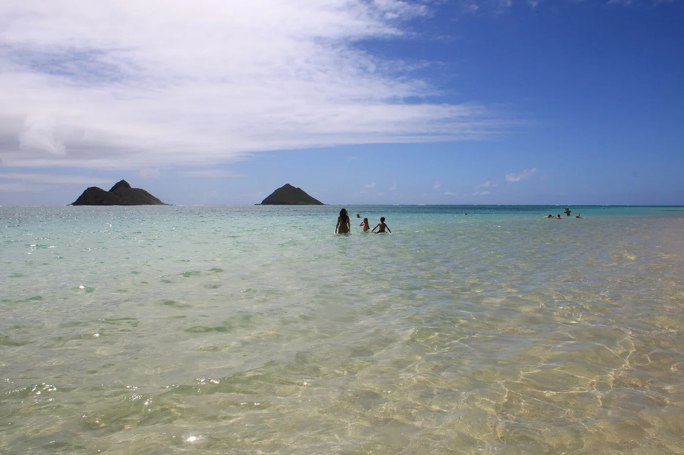 Lanikai Beach and the Mokulua islets near Kailua