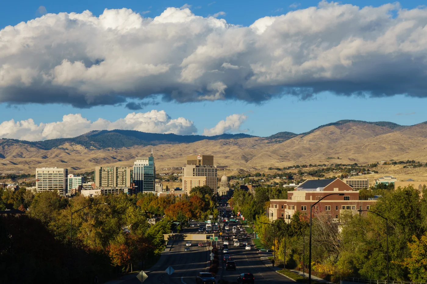 The Boise skyline and surrounding foothills, Idaho