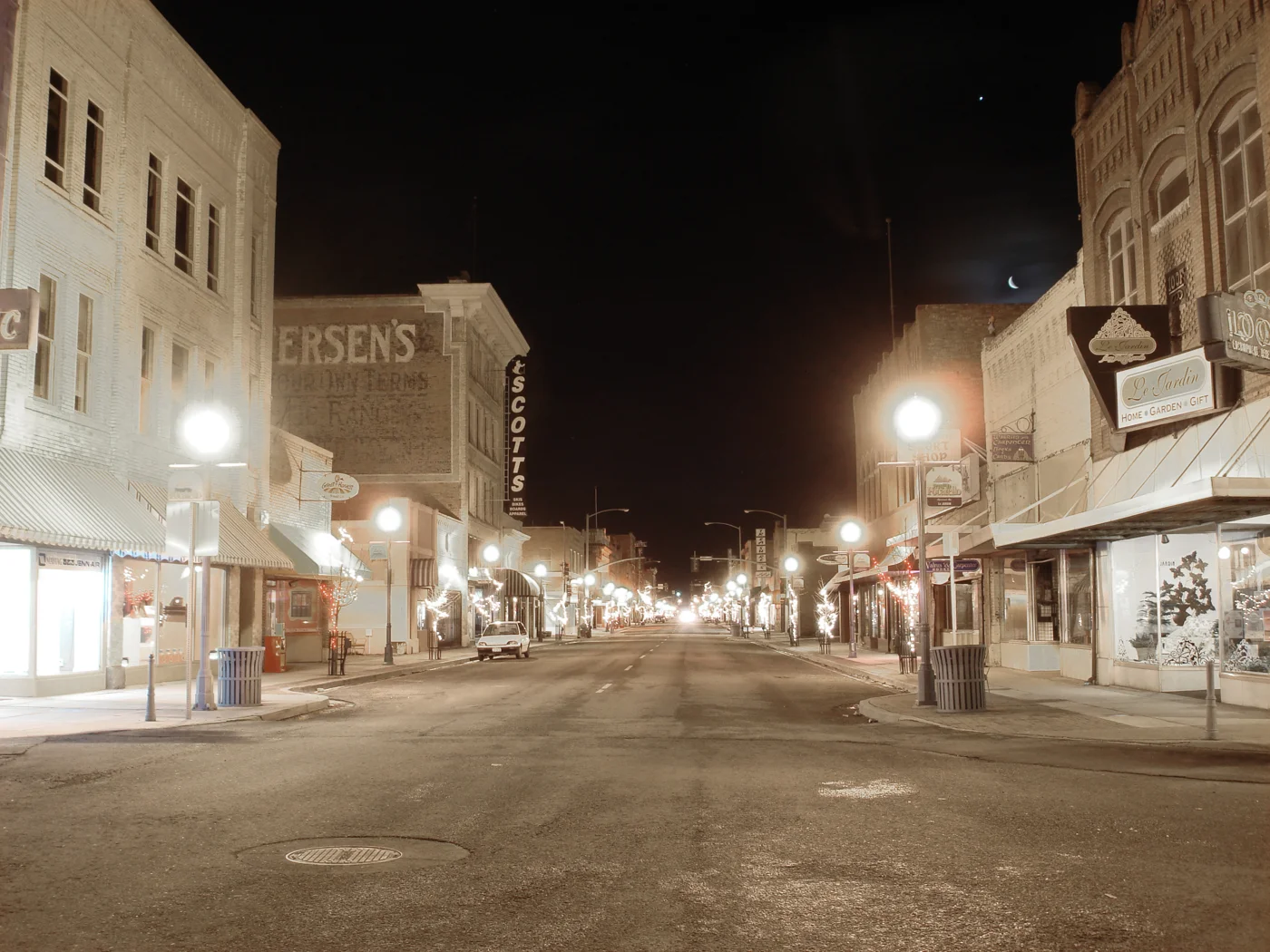 Main Street and historic buildings in downtown Pocatello, Idaho