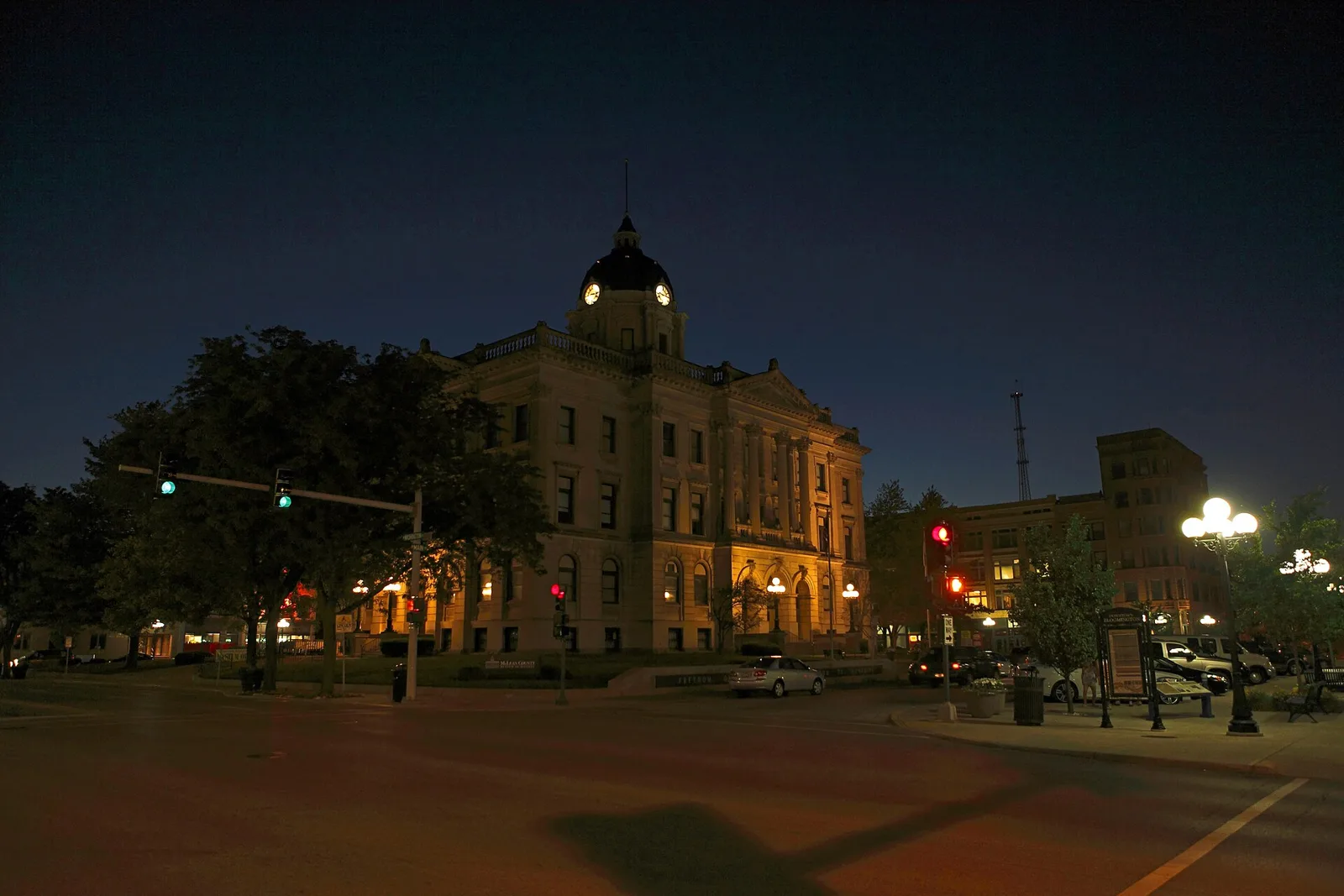 Historic courthouse in downtown Bloomington