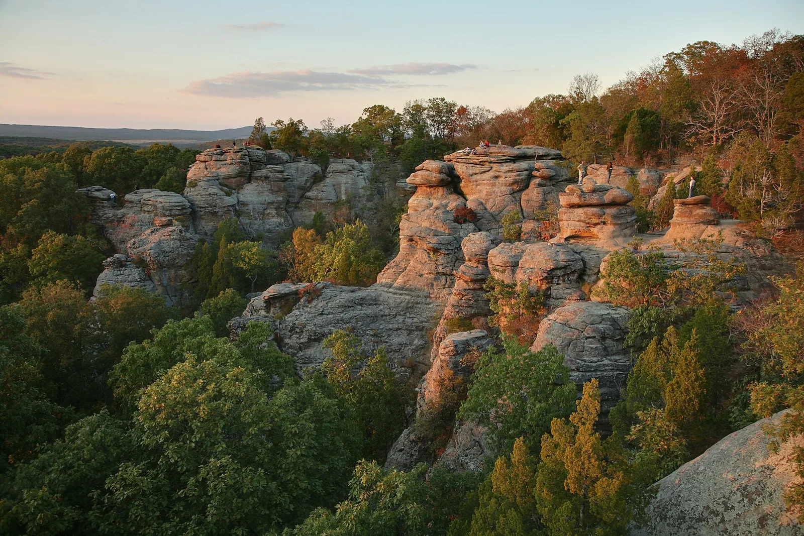 Garden of the Gods rock formations in Shawnee National Forest