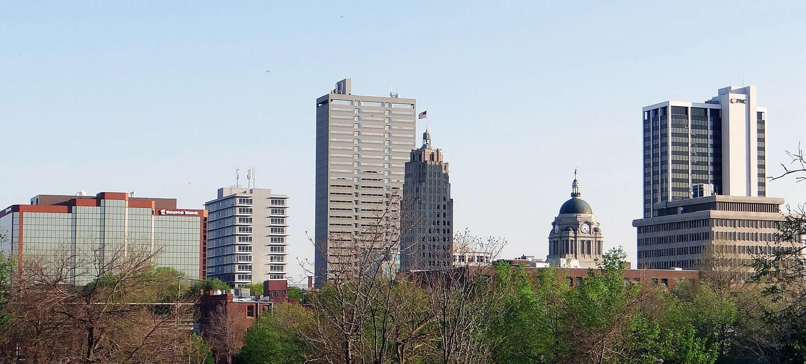Downtown Fort Wayne, Indiana Skyline from Old Fort, May 2014.jpg