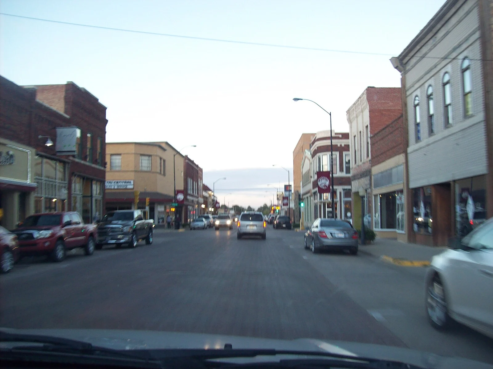 Main Street in downtown Hays, Kansas