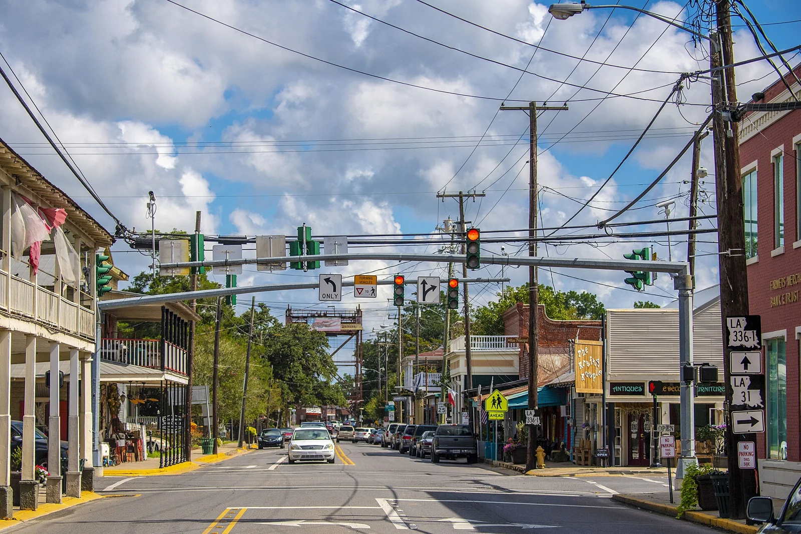 Main Street in Breaux Bridge, Louisiana