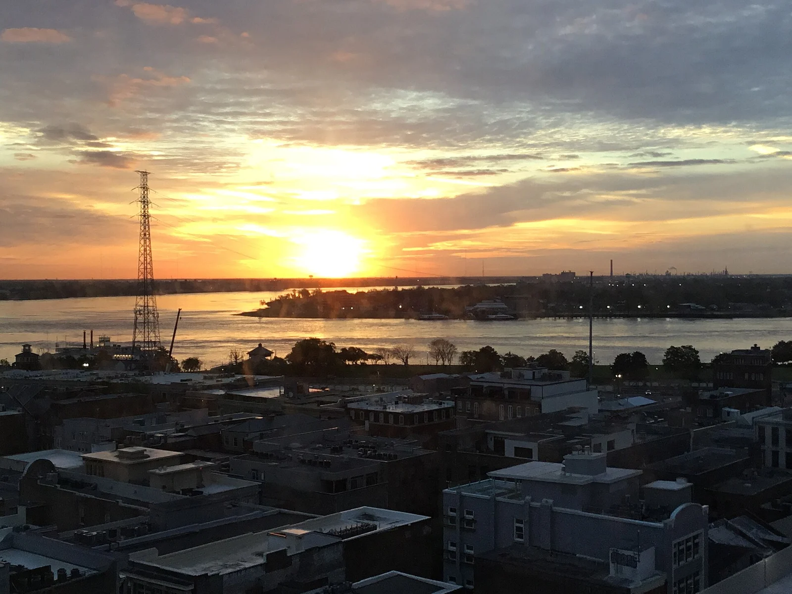 New Orleans at sunset