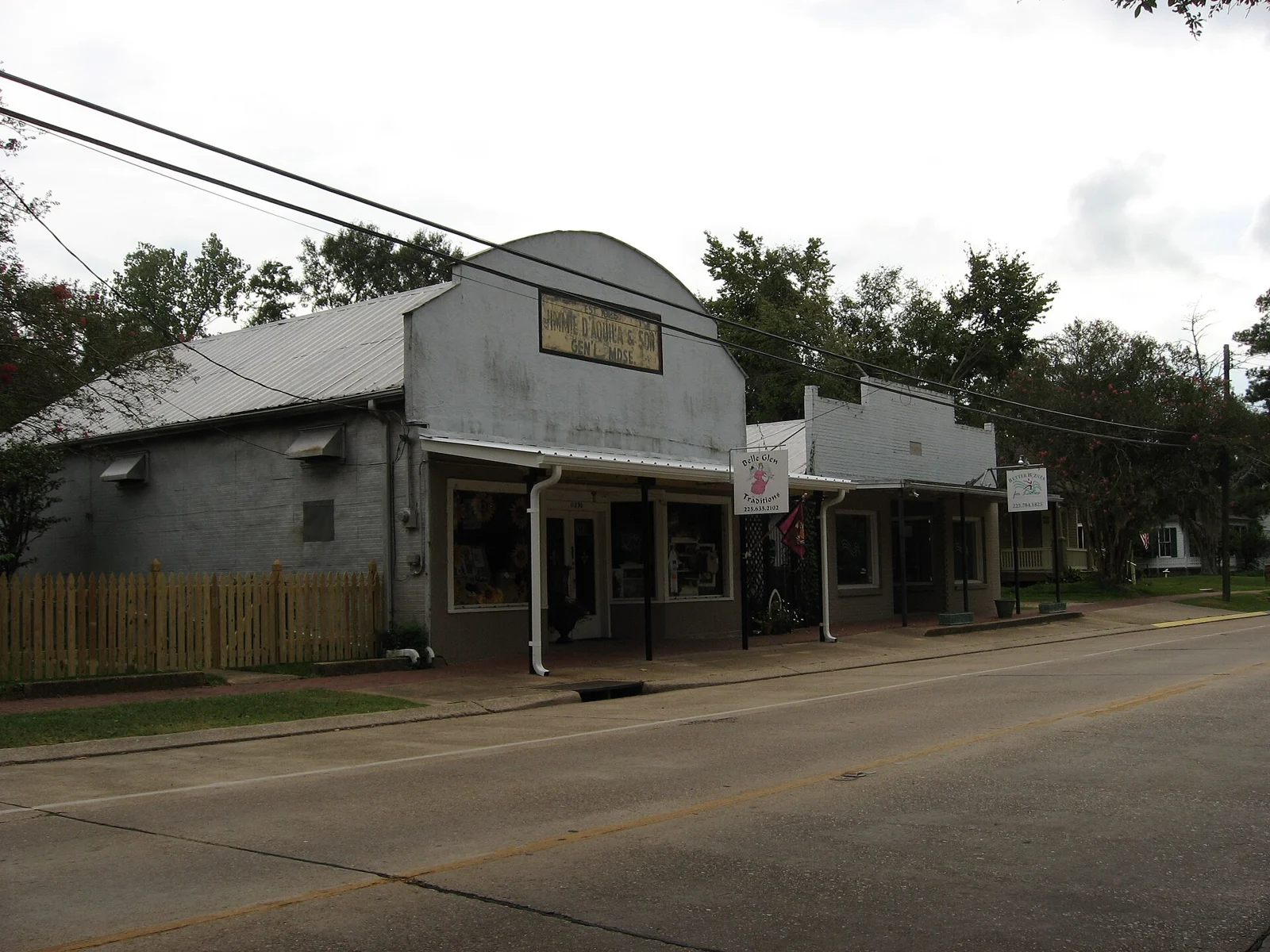 Historic streets in St. Francisville, Louisiana