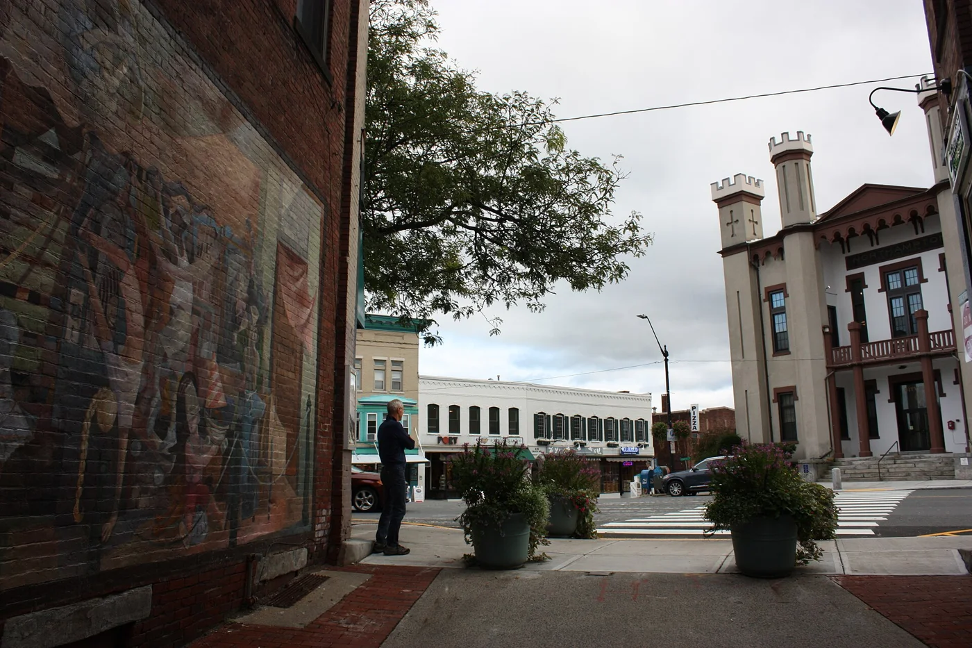 Northampton City Hall and downtown streetscape