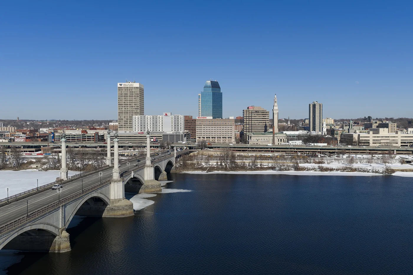 Springfield skyline beside the Connecticut River