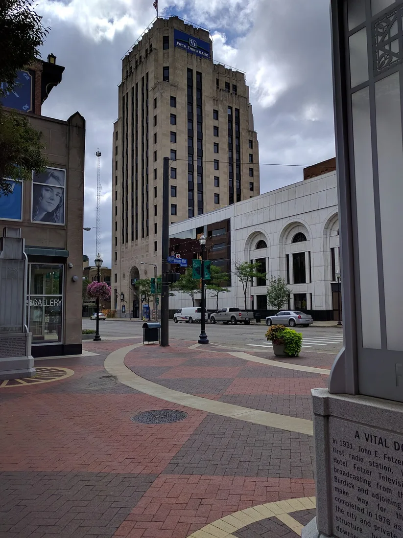 Kalamazoo Mall and downtown buildings