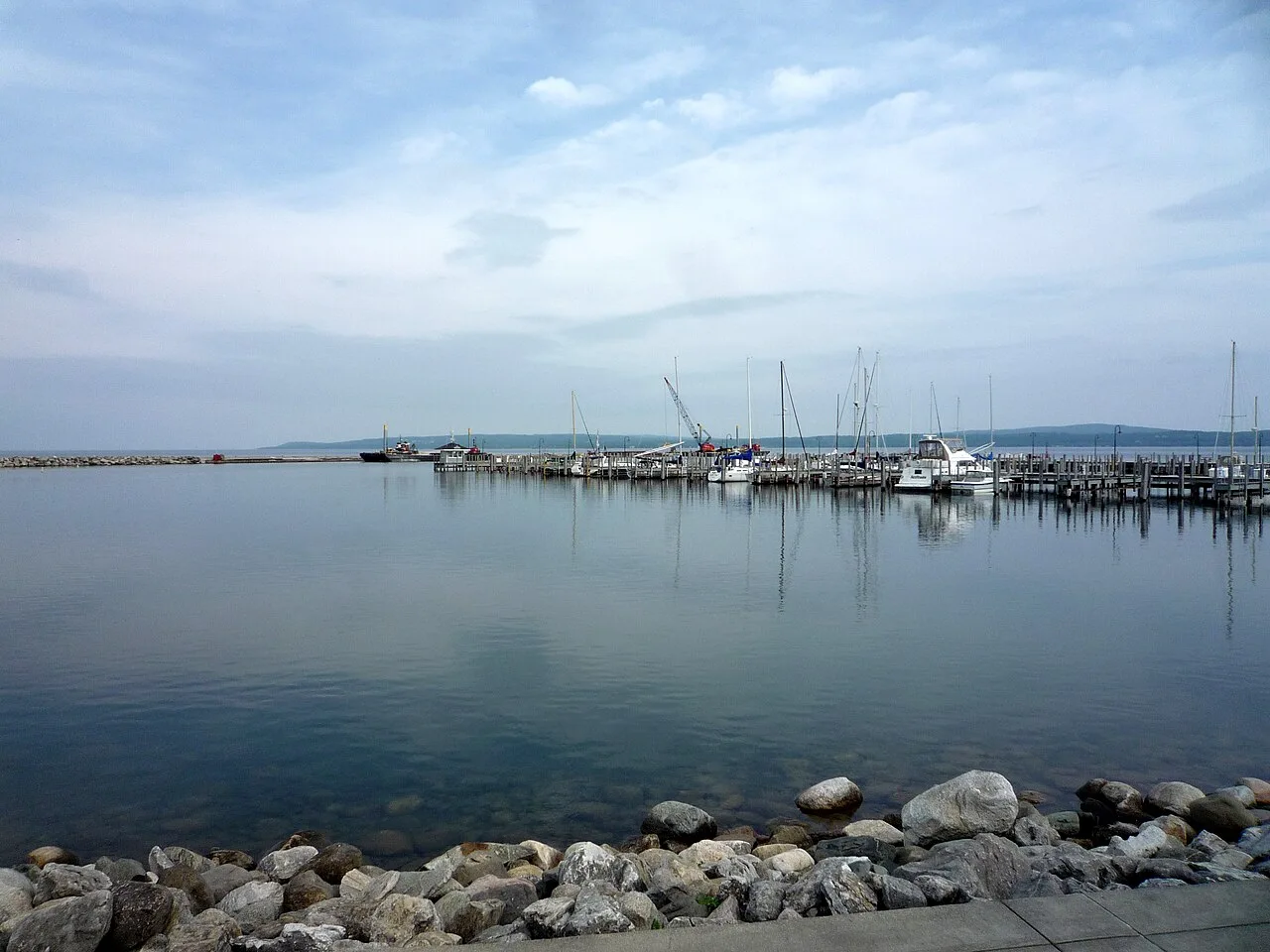 Petoskey marina on Little Traverse Bay