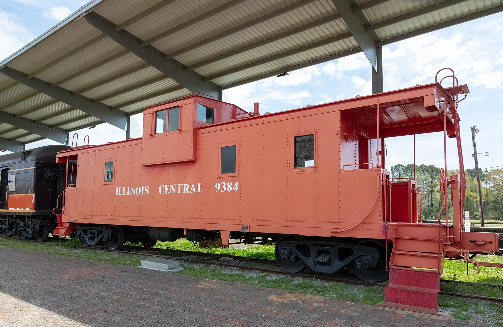 Historic Illinois Central caboose in McComb