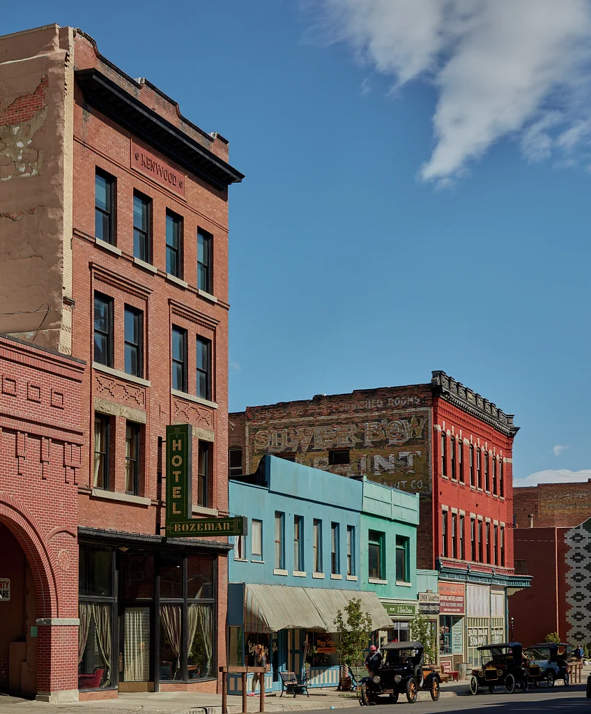 A city scene in Butte, Montana