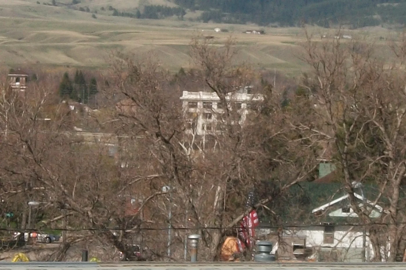 An elevated view across central Lewistown, Montana