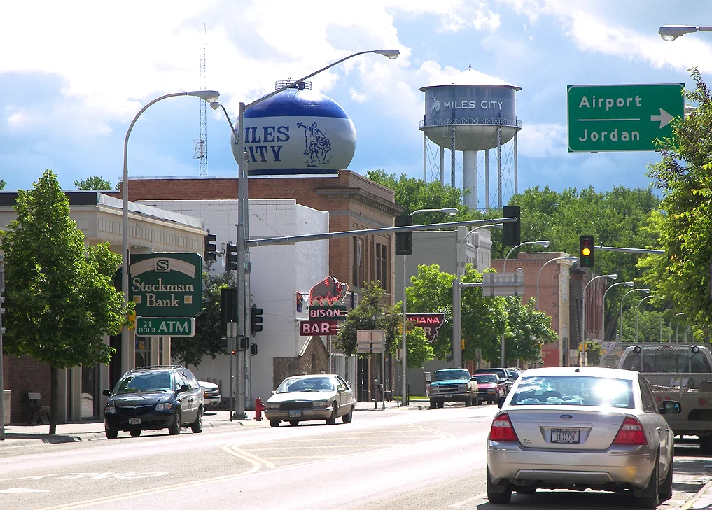 A street scene in Miles City, Montana