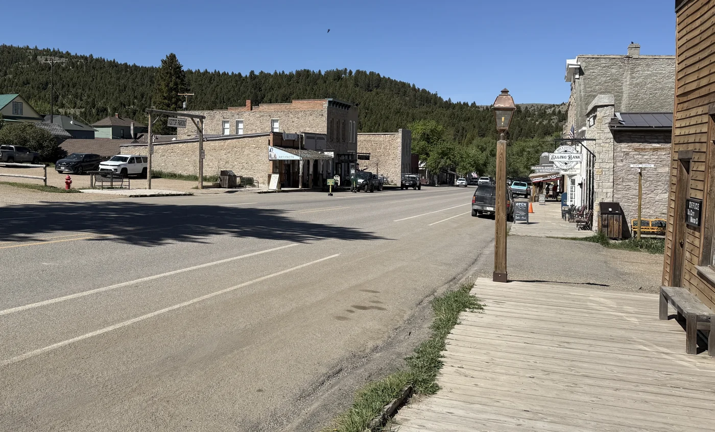 The historic streets of Virginia City, Montana