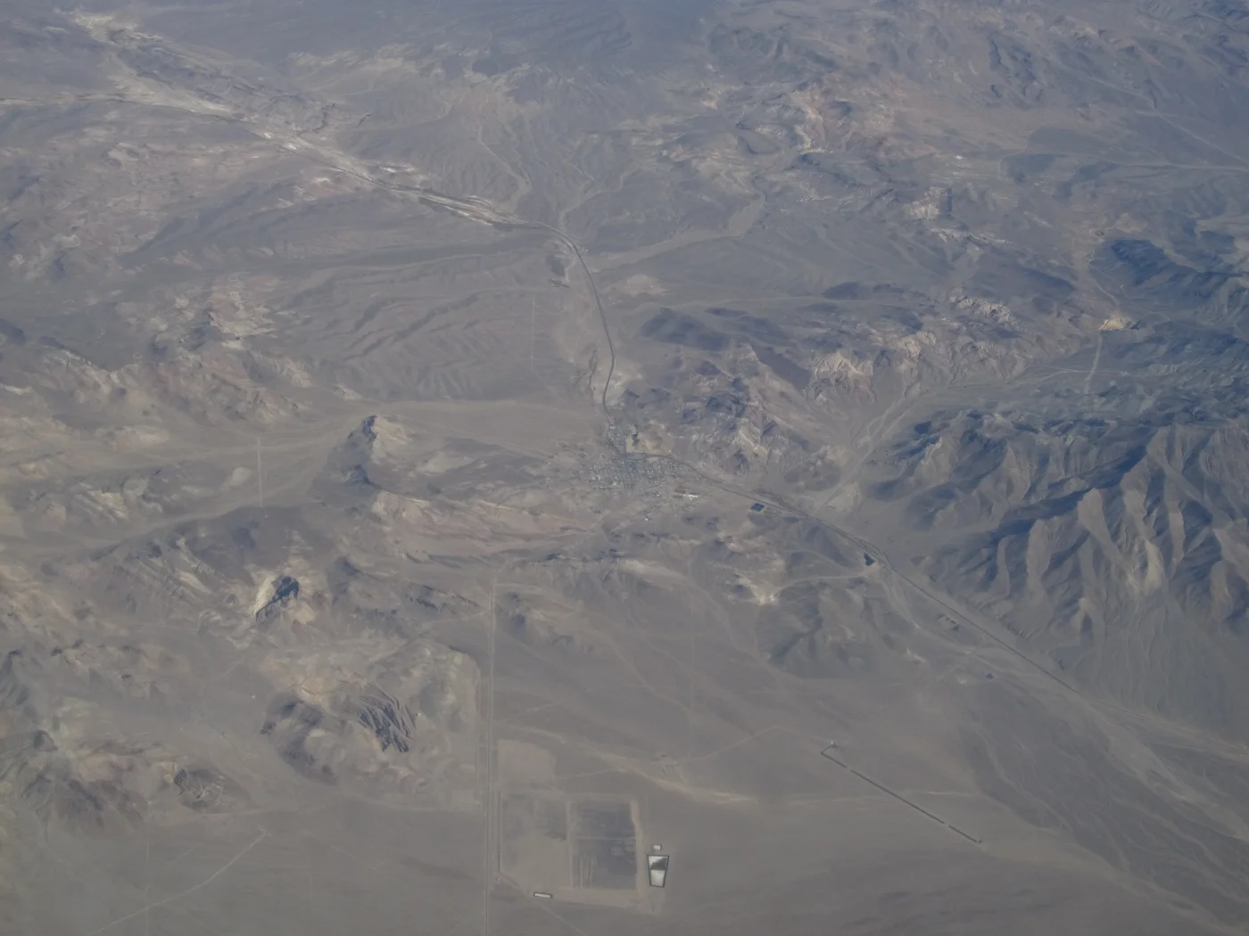 The desert landscape around Beatty, Nevada