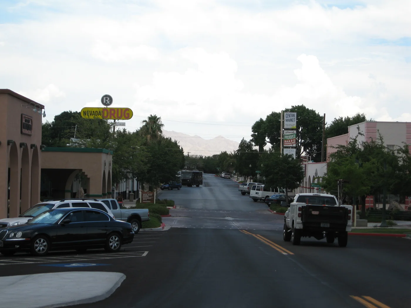 The historic downtown streets of Boulder City, Nevada
