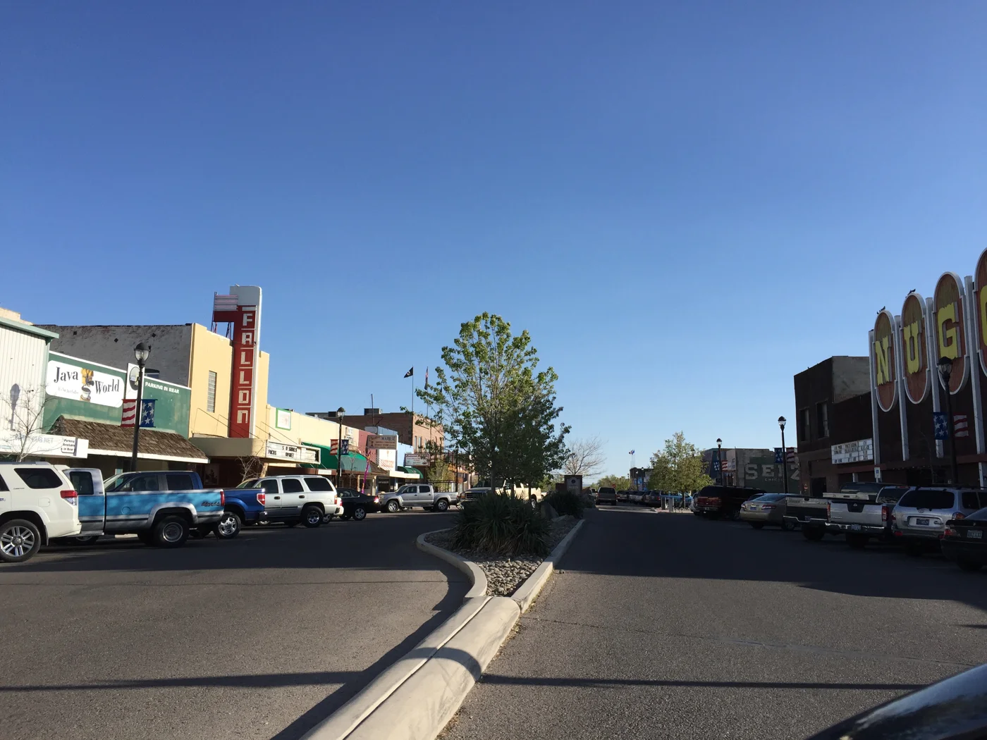Maine Street in downtown Fallon, Nevada