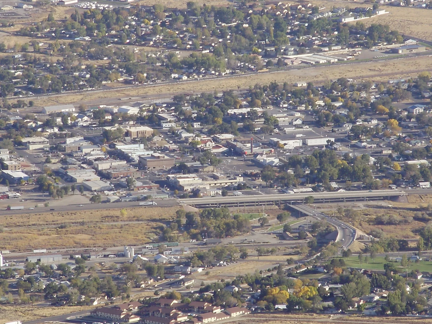 Downtown Winnemucca viewed from Winnemucca Mountain, Nevada