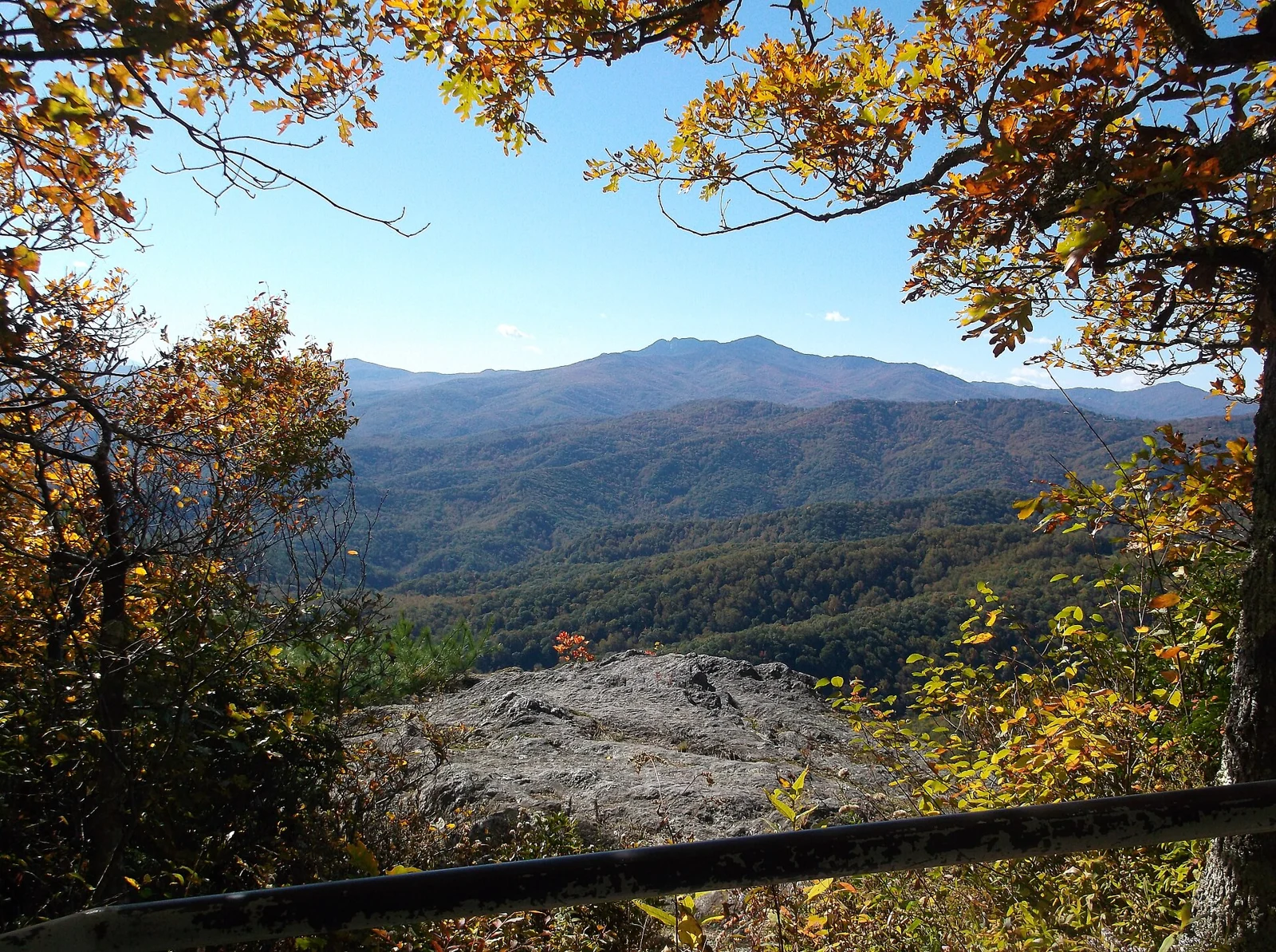 Autumn mountain overlook at Blowing Rock, North Carolina