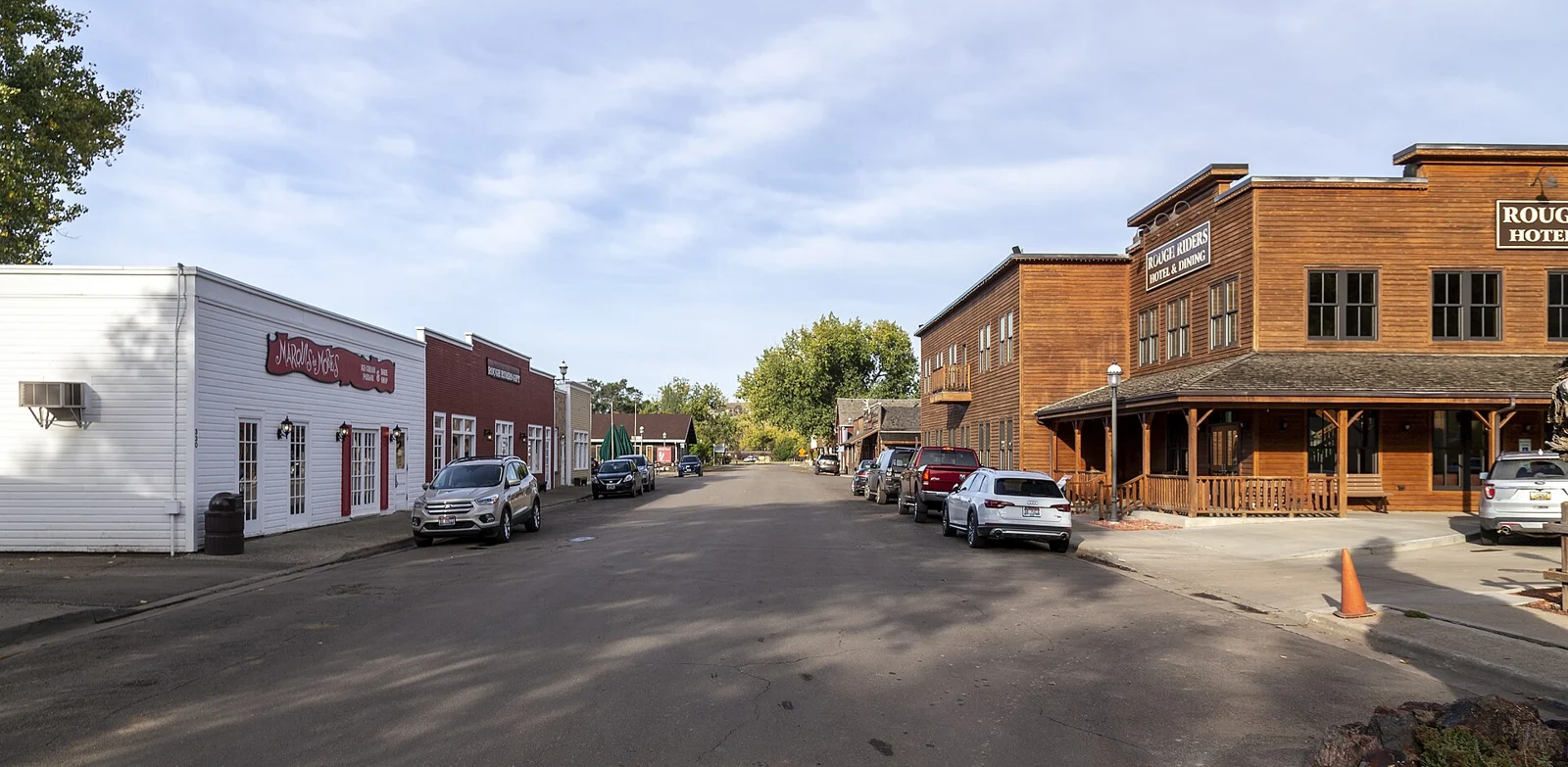 Downtown street in Medora, North Dakota