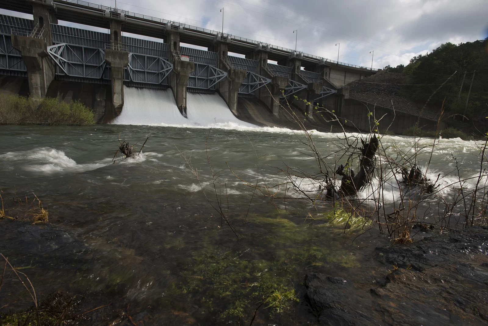 Broken Bow Lake spillway landscape near Beavers Bend, Oklahoma