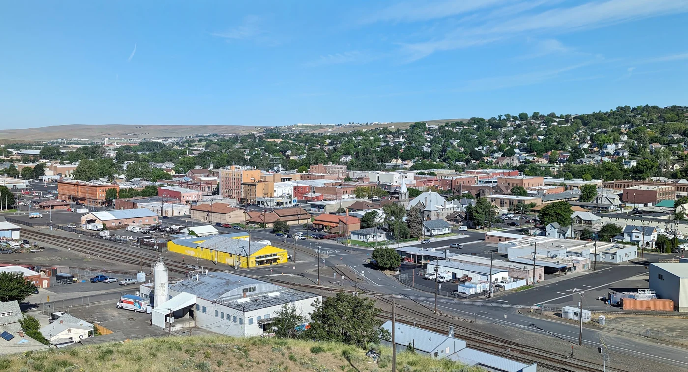 Downtown Pendleton viewed from Goodwin Avenue, Oregon