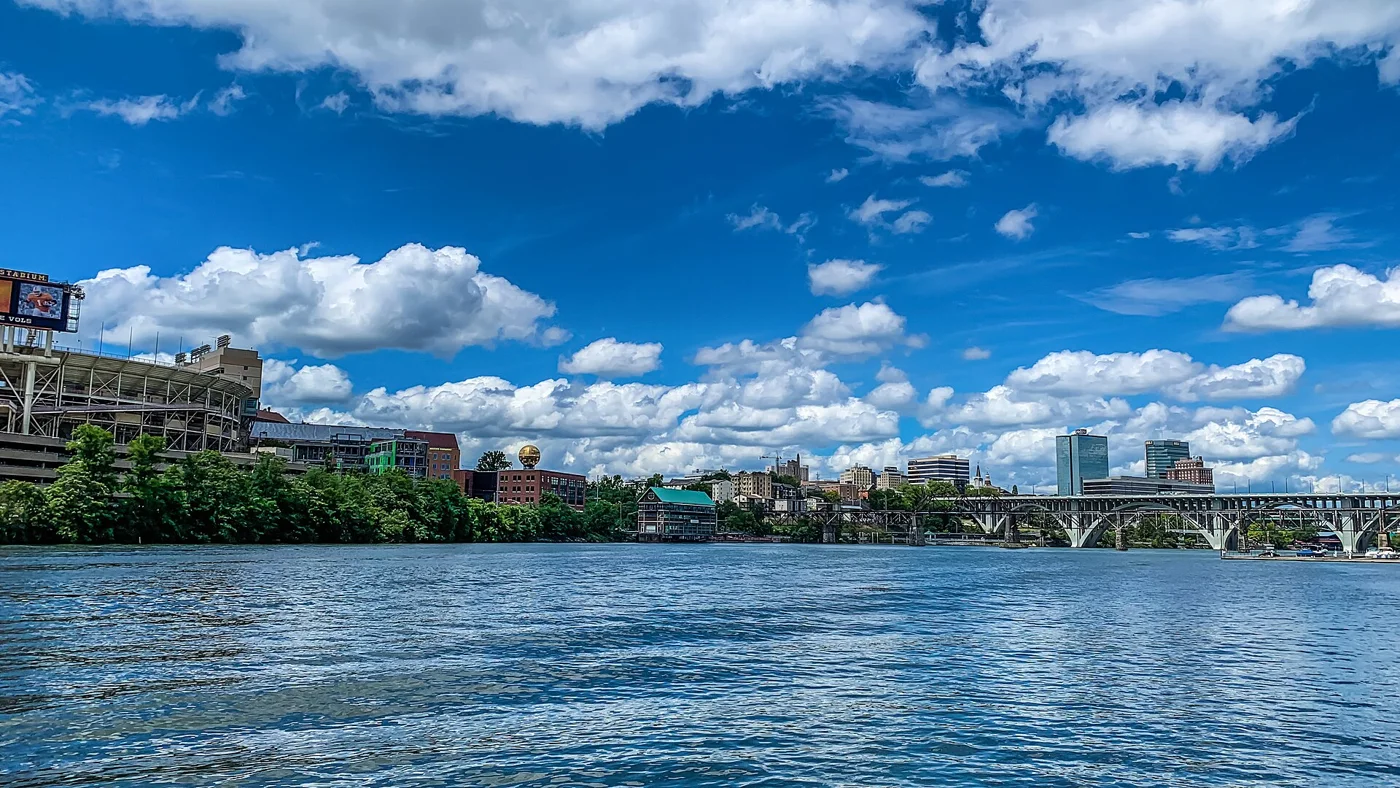 Knoxville skyline beside the Tennessee River
