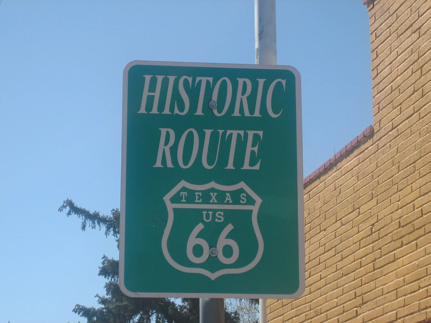Historic Route 66 sign in Amarillo