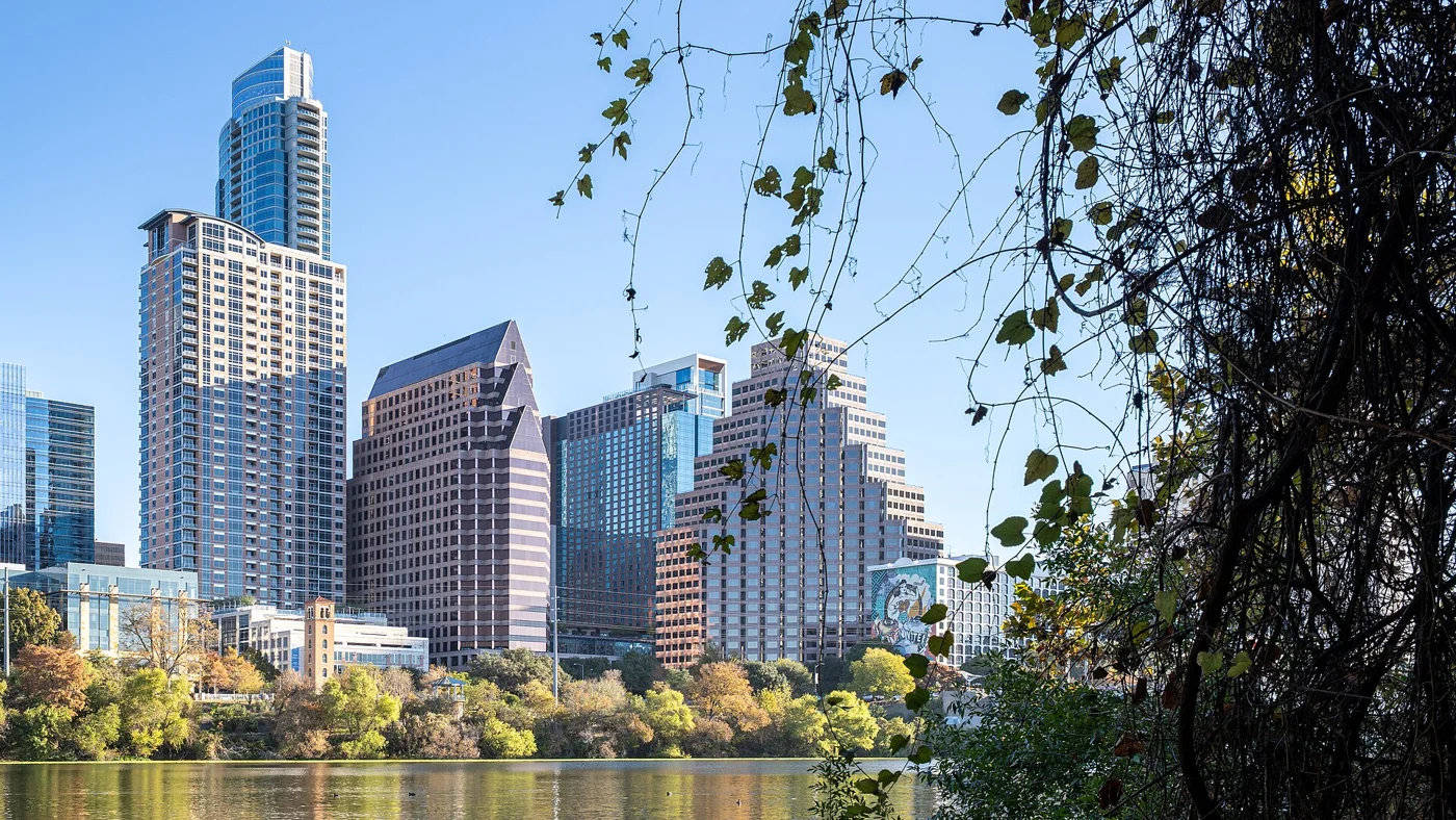 Austin skyline and Lady Bird Lake
