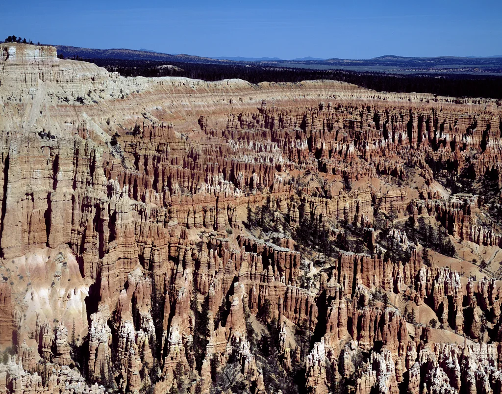 Procession of 'hoodoo' formations in Bryce Canyon National Park in Utah